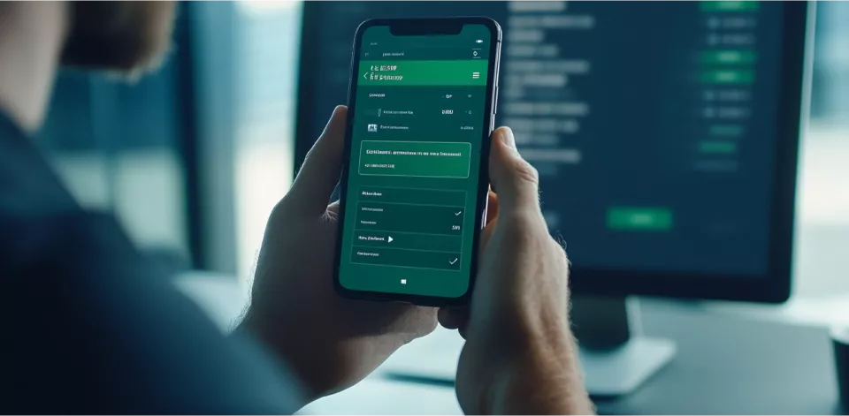Ставка через приложение на смартфоне